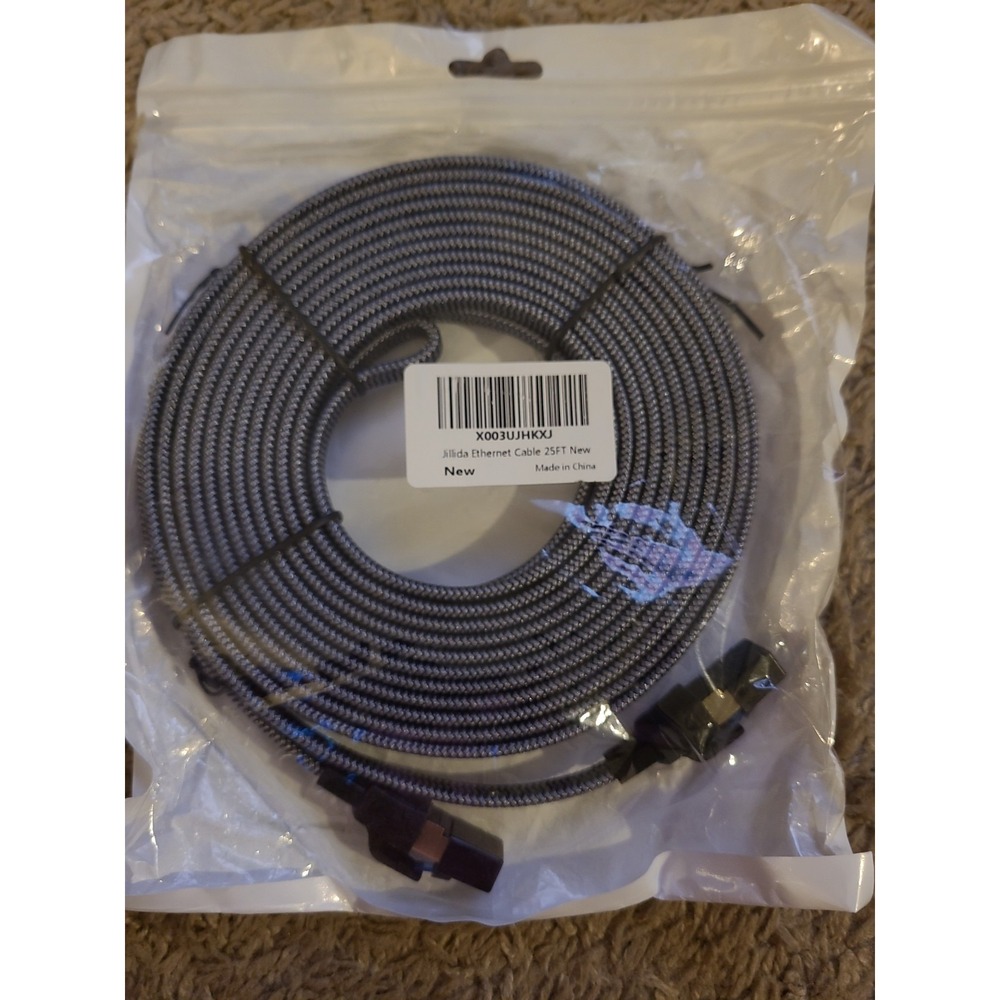 Jillida Ethernet Braided Heavy Duty Cable 25ft New